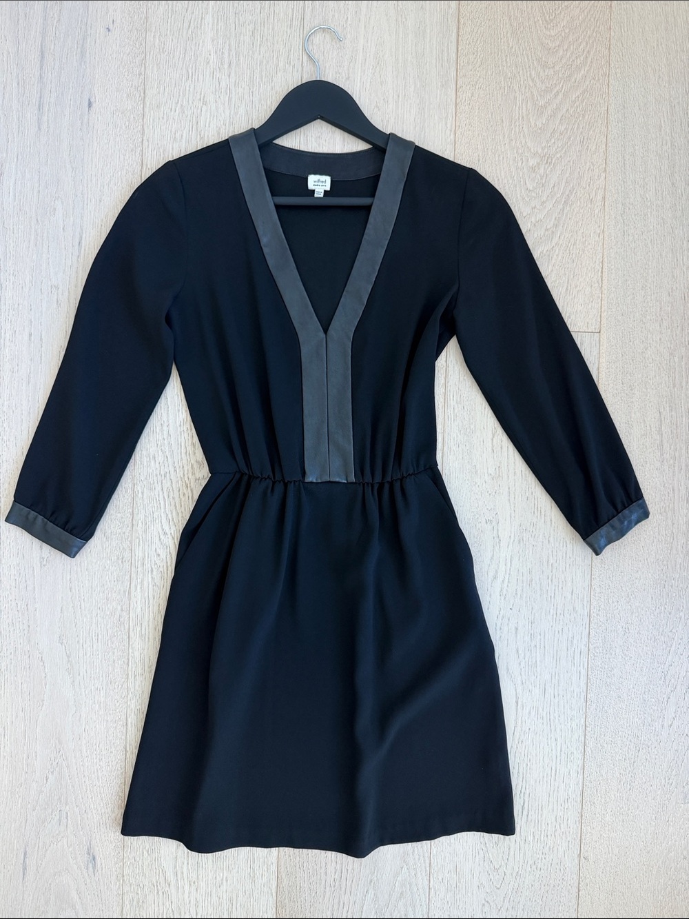 Wilfred Black Mini Dress with Pockets